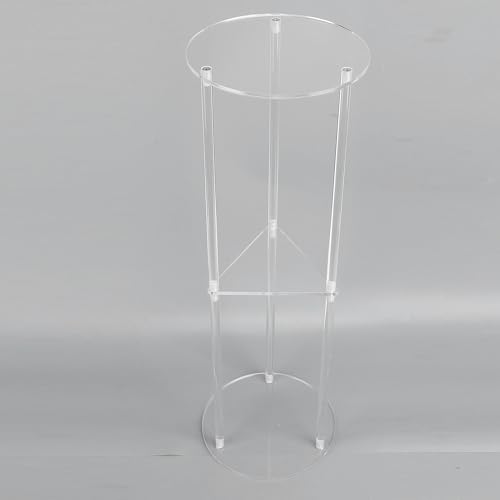 3 Tier Round Acrylic Side Table, Modern Stable Drink Table for Li Room Bedroom, Transparent Acrylic End with Sturdy Less Steel ectors, Multifunctional Bedside - Image 5