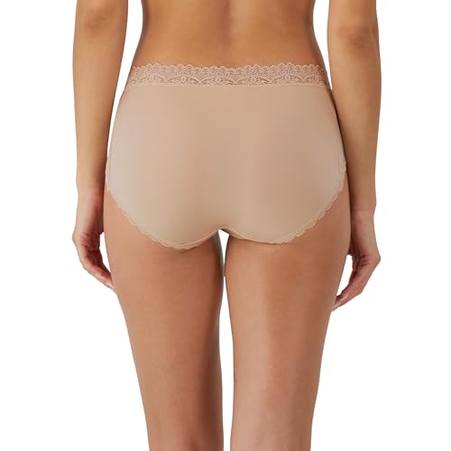 Maidenform Women's Microfiber Underwear, Mid-Rise Bikini Panties, 3-Pack3