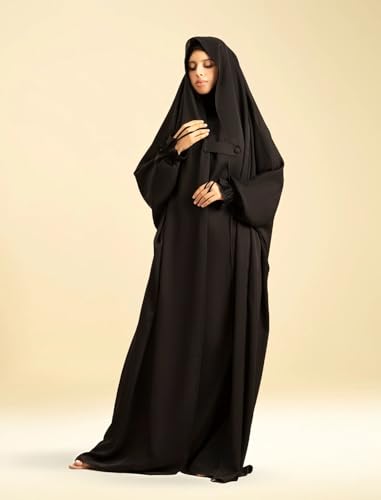 Image of NAZNEEN Saudi Jilbab Full Length and Noise Pc MATT NIDA Fabric with extra panel to cover face