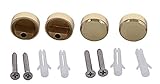 C.R. Laurence MC02BR CRL Brass Round Mirror Clip Set