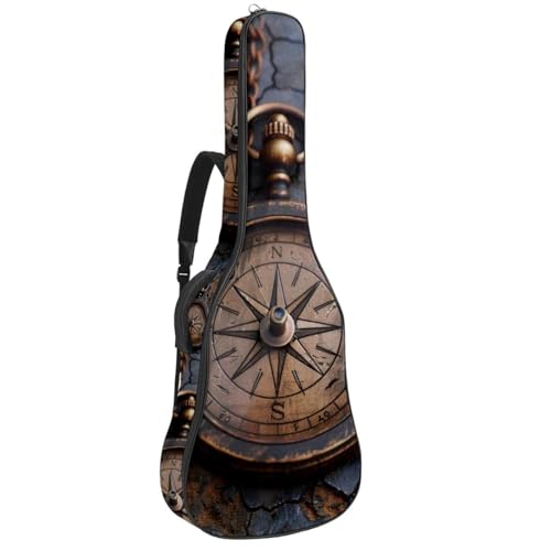Sac pour guitare acoustique étanche housse 41 pouces motif boussole
