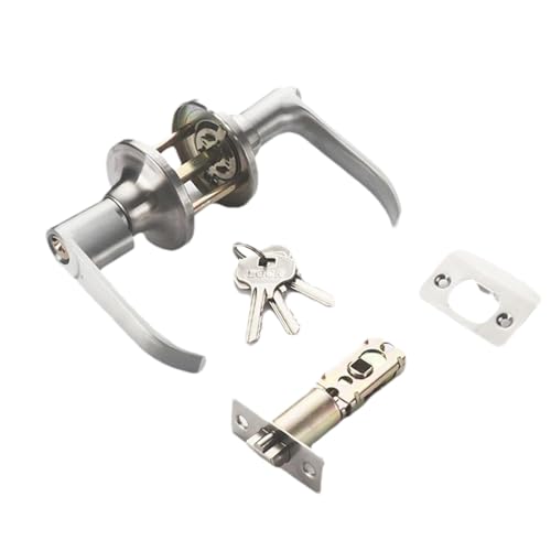 Cerradura de puerta, cerradura de manija de puerta, cerradura de puerta de bola de 3 barras, cerradura de bola esférica de 3 barras, cerradura de bola silenciosa para dormitorio con 3 llaves