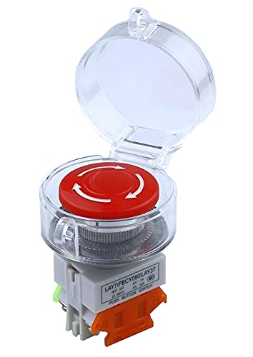 Bouton d'arrêt d'urgence à coupure instantanée 1NO 1NC avec mécanisme 22 mm