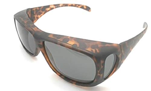 Polarized Fit Over Wear Over Reading Glasses Sunglasses, Size Large (Tortoise)