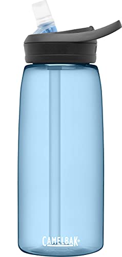 Image of CamelBak Eddy+ Water Bottle with Bite Valve Straw, Leak‑Resistant Easy‑Sip Design for Everyday Hydration, 32oz, True Blue