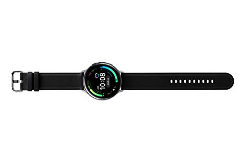 Image of Samsung Galaxy Watch Active 2 (Bluetooth + LTE, 44 mm) - Silver, Steel Dial, Leather Straps