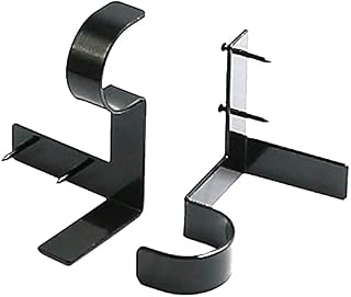 4 Pieces Curtain Rod Brackets, Window Rods,Heavy Duty Metal Curtain Pole Holder, Wall Bracket Set