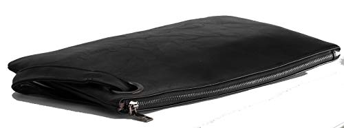 Image of Amaze Women's Oversized Envelope Clutch Purse, Large PU Leather Evening Bag with Wristlet Strap for Wedding & Party