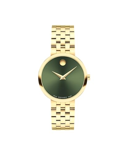 Movado Museum Classic Women's Watch - Swiss Quartz Movement, Stainless Steel Link Bracelet - 3 ATM Water Resistance - Classic, Luxury Fashion Timepiece for Her - 29.5mm