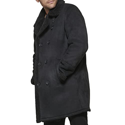 DOCKERS Men's Faux Shearling Midlength Overcoat3