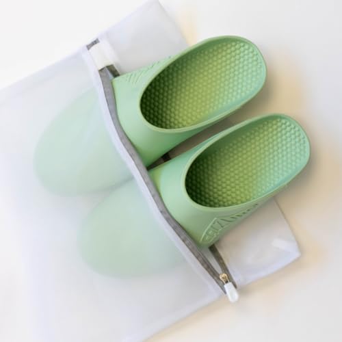 Image of CALZURO Laundry Bag for Clogs - Designed for All Calzuro Footwear, Fine Mesh Material, Durable Zipper Closure with Cover for Snag Prevention, Gentle Wash, Protects Shoes and Clothes in Washing Machine