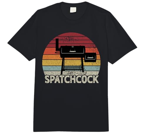 Spatchcock Chicken Retro BBQ Smoker Grill for Grilling Dad Comfort Colors Adult Heavyweight T-Shirt