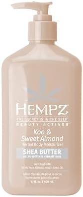 HEMPZ Koa and Sweet Almond Smoothing Herbal Body Moisturizer, 17 oz. | Packaging may vary