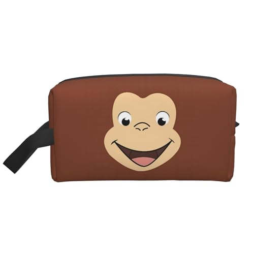 トイレタリーポーチ おさるのジョージ かわいい 漫画 コスメポーチ 大容量 ?量 洗面ポーチ 人気 アニメ 化粧ポーチ 男女兼用 おしゃれ 旅行 プレゼント