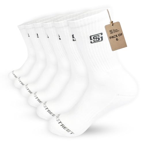 Mens Crew Socks, Compression Socks Men, Cushion Athletic Socks Men, Thick Work Socks For Men, Running Socks