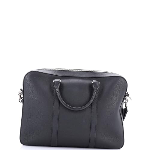 Pre-Loved Logo Briefcase Leather Medium, Black3