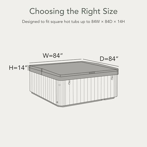 Cobertor Cuadrado para Jacuzzi Covermates 84x84x14 cm miniatura 2