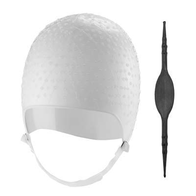 Dompel 2 PCS Reusable professional silicone cap, special for hair dyeing, includes hook for hairdresser. Model 233 CA