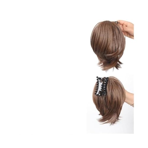 Uso en mujeres Extensión de cola de caballo alta, corta, recta y despeinada con pinza for el pelo for mujer Para el cabello(4/30HL)
