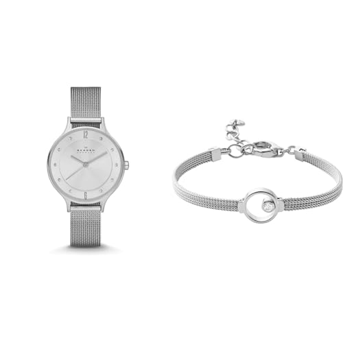 Skagen Montre à Trois Aiguilles et bijoux : le coffret cadeau idéal pour femme