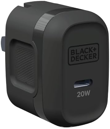 BLACK+DECKER 38W Wall Charger - 2-Port USB C & USB A Fast Charger With Foldable Plug