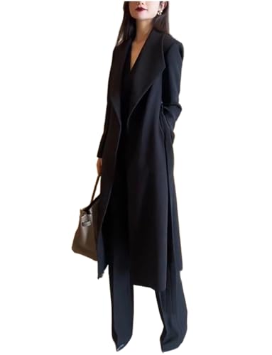 Ensemble veste longue et pantalon style smoking décontracté haut de gamme