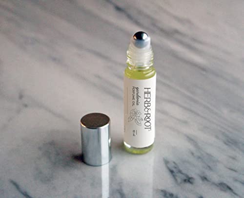 Herb & Root Gardenia Perfume Oil for Women | Single Note Fragrance | Travel Size Roll On | Travel Size Perfume for Women