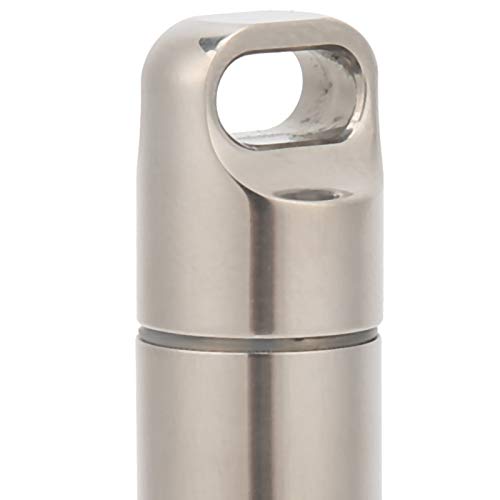Étui à pilules, étui à flacons de médicaments de poche en alliage de titane avec résistance élevée à la chaleur pour l'extérieur pour les voyages(L) Cover