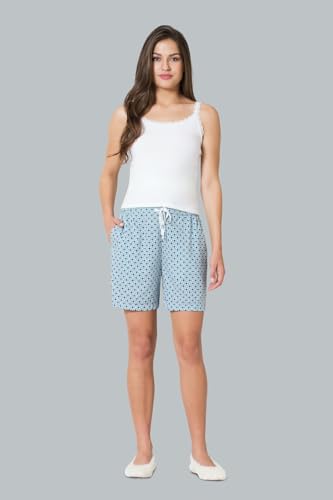 Image of Van Heusen Women's Cotton Lounge Shorts | Lightweight | Breathable Cotton | Relaxed fit | Printed | Comfortable Everyday Wear | Style 55501|Available in Pack of 1 & 2