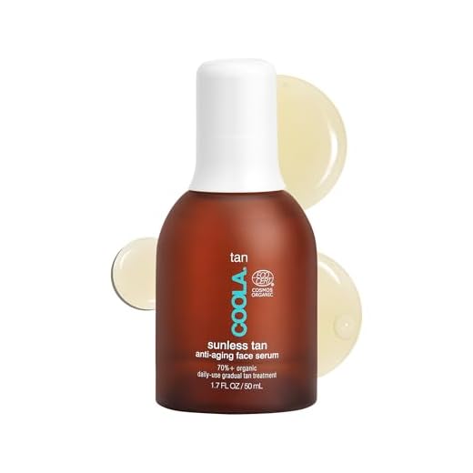 COOLA Organic Sunless Self Tanner Face Serum, Dermatologist Tested Anti-Aging Skin Care Infused with Hyaluronic Acid, Vegan and Non-GMO, Pia Colada, 1.7 Fl Oz