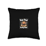 Deep Fried Turkey Chef Deep Fried Turkey Throw Pillow