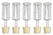 Box Brew Kits (5 Pack) Three-Piece Airlock and Drilled #6 Stopper Fermentation Beer Making Wine Making Kombucha Fits Gallon Jugs (5)