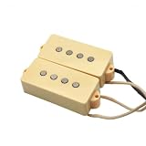 FytStycale 2 Pieces 5 Bass Pickup 11.5K 4-String Bass Pickup Upgrade Musical Apparatus, Yellow