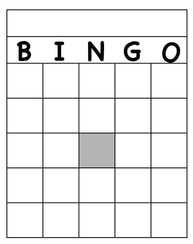 SHAPES ETC. 30 Pcs Blank Bingo Cards 7.5in x 9.5in Double Sided Unique Customizable Cards Make Your Own Classroom Learning Review Activities Teacher School USA Made