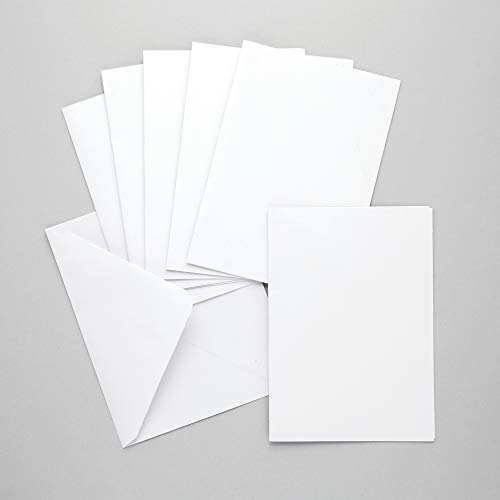 Baker Ross AW188 White Greeting Cards For Children to Design and Personalise Ideal For School Home Party Crafting Collages Craft Groups and More (Pack of 12) 14.8 x 10.5 cm