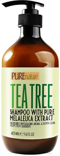 Tea Tree Shampoo - Sulfate Free, Anti Dandruff Deep Cleanse for Oily and Itchy Scalp - Buildup Remover - Professional Oily Hair Salon Formula - Paraben Free Shampoo for Women and Men - 16 Fl Oz