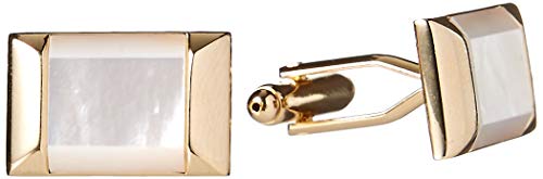 Stacy Adams Men's Gold Cuff Link With Mop Stone, One Size