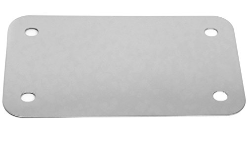 Stainless Steel Backing Reinforce Plate for Motorcycle License Plate, Chrome Finish