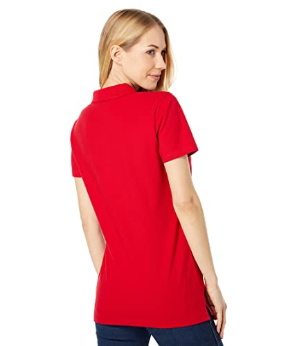 Image of Tommy Hilfiger Solid Short Sleeve Polo Scarlet MD (US 8-10)