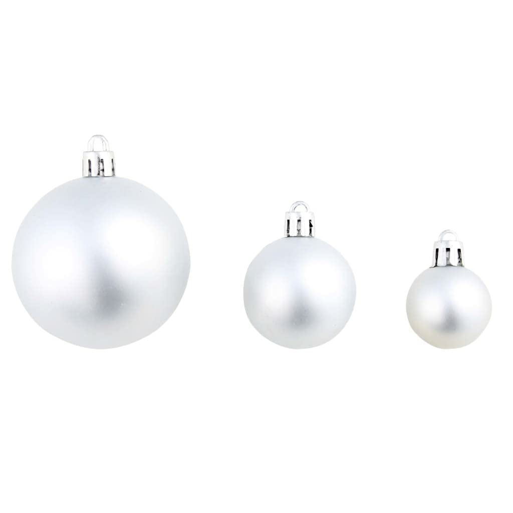 Home Items, juego de 100 bolas de Navidad de 3/4/6 cm, color plateado, muebles de traje