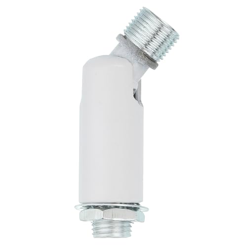 Image of sourcing map Sloped Ceiling Adapter, 180 Degree Swivel M10 Fine Thread Sloped Ceiling Light Fixture Adapter for Ceiling Pendant Light Chandelier Track Suspend, White