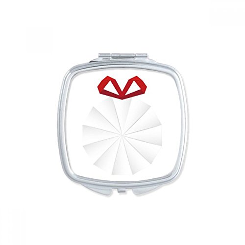 Miroir de poche origami blanc carré mignon maquillage compact