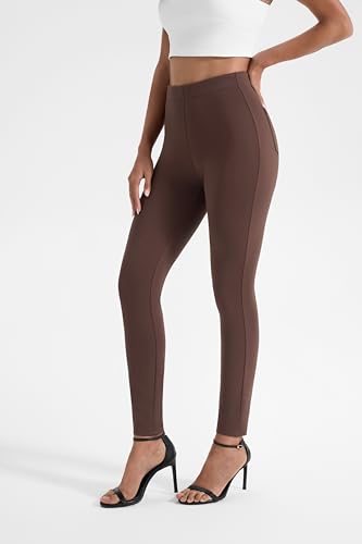 AFITNE Women's Yoga Dress Pants High Waist Pull On Stretchy Skinny Slacks Business Casual Work Pants with Pockets4