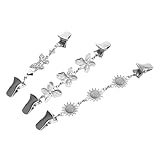 LALADEFIEE 3個 花朵胸针スカーフ留め具点 レディース服飾用メタルセータークリップ カーディガン襟留め 多機能ショール スカーフ固定アクセサ