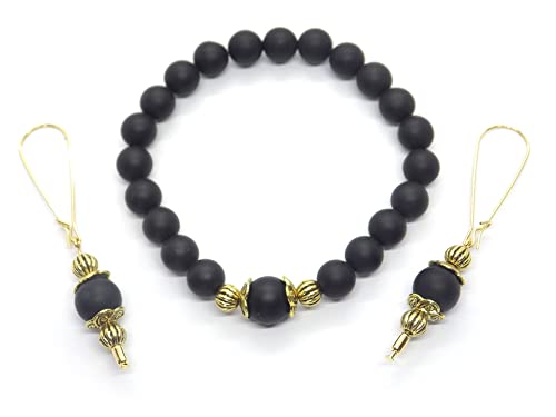 Parure agate givrée noire : finis les bijoux ternes qui noircissent