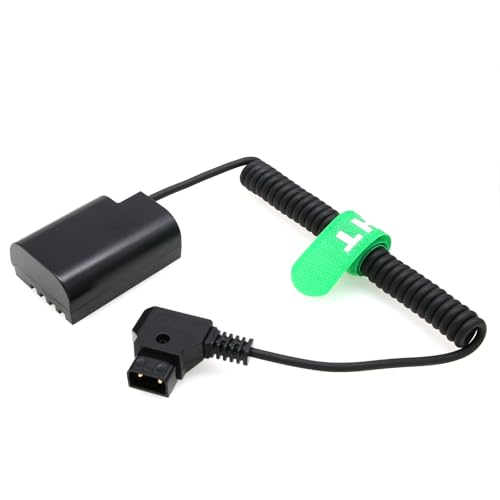 HangTon Dummy Battery DMW-DCC12 for Panasonic DMC-GH5 GH4 GH3 DSLR Camera, DMW-BLF19 Replacement (coiled)