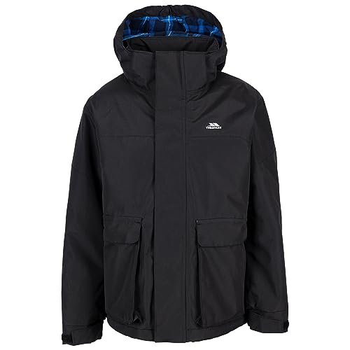 Trespass Boys Waterproof Jacket Windproof Hood School Casual Coat Lost