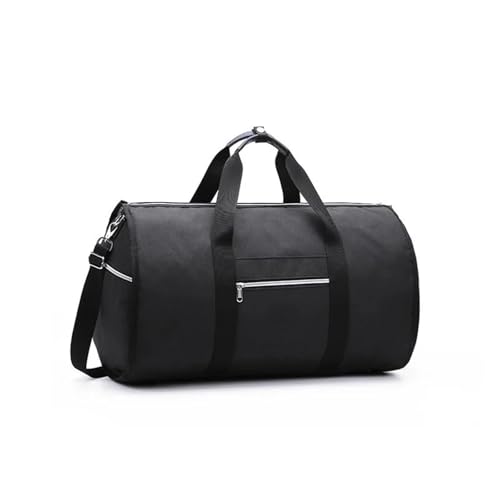 Travel Bag Portable Luxury Suit Storage Bag 2 In 1 Busines Travel Duffel Bag Men's Garment Bag Shoulder Trip Handbag Clothing Luggage Bag(Black)