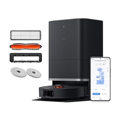 XIAOMI Robot Vacuum X20 MAX - Robot Aspirador y fregasuelos con Sistema Inteligente de navegación láser  LDS   succión de 8000 Pa  rutas de Limpieza en Zigzag  Negro  Versión ES 