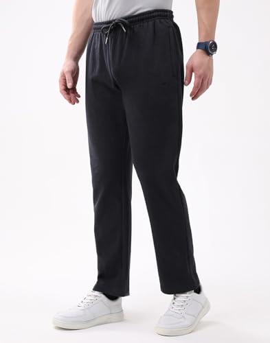 Image of Monte Carlo Men's Regular Fit Solid Track Pants | Drawstring Closure | Side Pocket Sports Lower | Comfortable & Stylish Lower for Men's